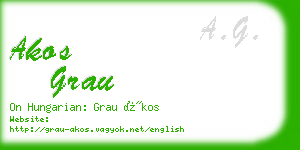 akos grau business card